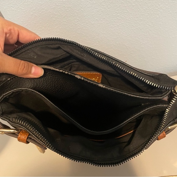 Gussaci Italy Crossbody Handbag Women Black/BrownFaux Leather Lined Purse - Picture 4 of 8